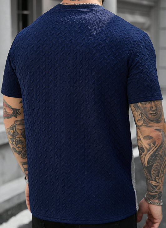 The Contrast Texture Tee — Sharp. Tactile. Iconic. Elevate Your Daily Rotation.