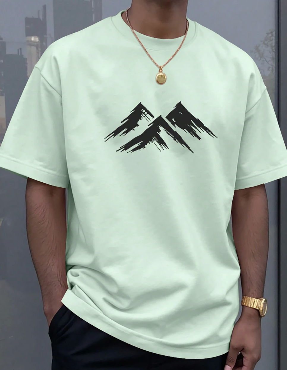 The Peak Minimalist Tee — Serene. Elemental. Unbound. Your Daily Escape.