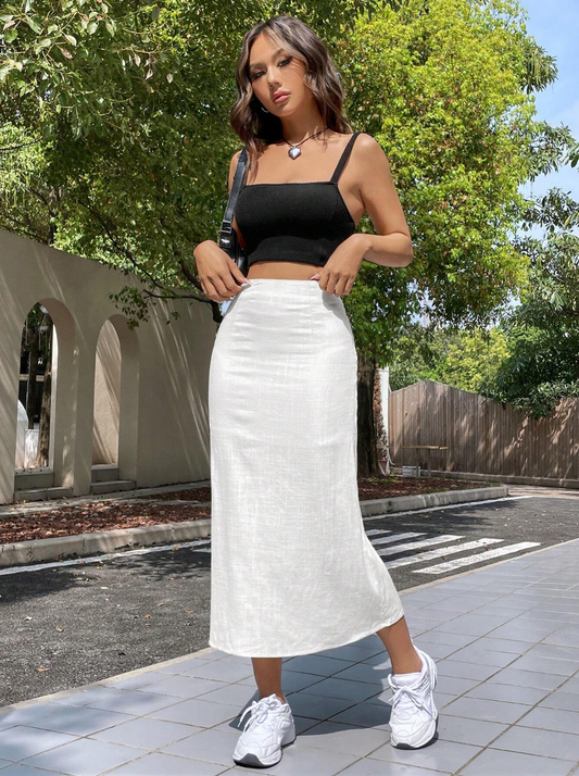 The Silk-Touch Maxi Skirt - Fluid. Minimalist. Essential.