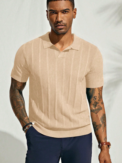 The Marine Knit Polo — Fluid. Textured. Timeless. Your New Elevated Essential.