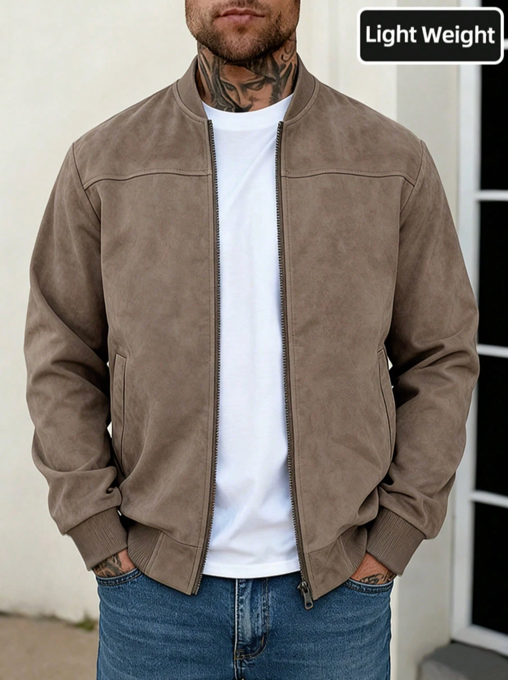 The Onyx Suede Bomber — Bold. Structured. Stealth. Your New Seasonal Power Piece.