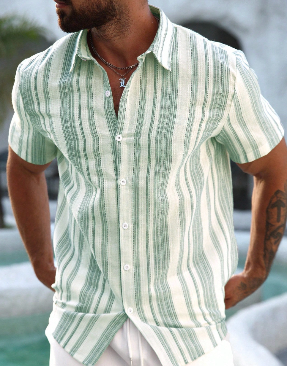 The Linear Block Shirt — Dynamic. Geometric. Bold. Your New Statement of Style.
