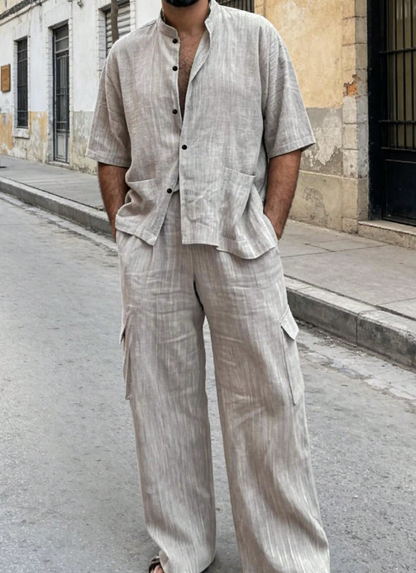 The Zen Linen Set — Serene. Minimalist. Unbound. The Ultimate Expression of Ease.