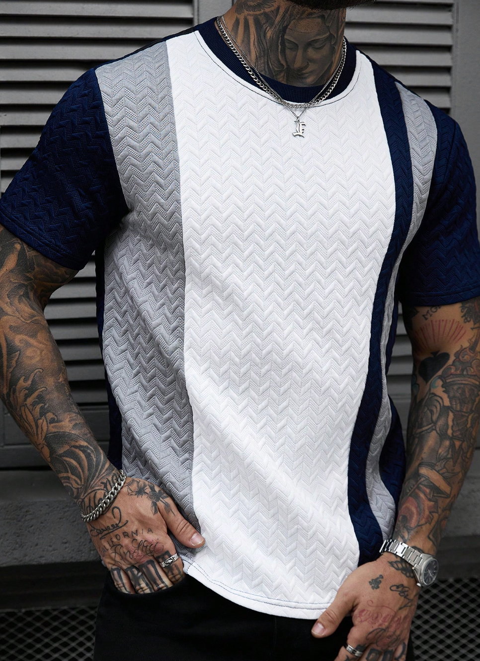 The Contrast Texture Tee — Sharp. Tactile. Iconic. Elevate Your Daily Rotation.