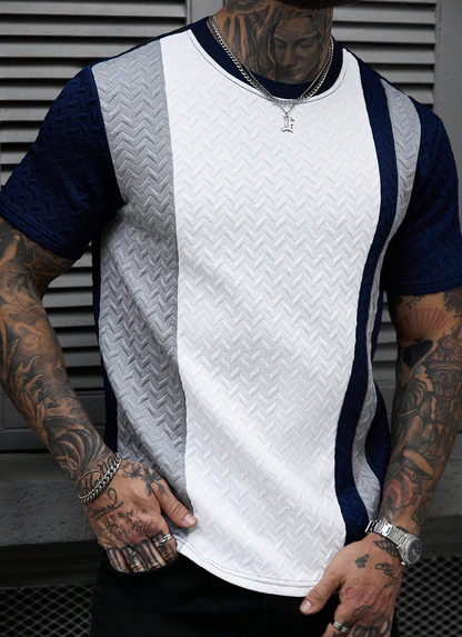 The Contrast Texture Tee — Sharp. Tactile. Iconic. Elevate Your Daily Rotation.