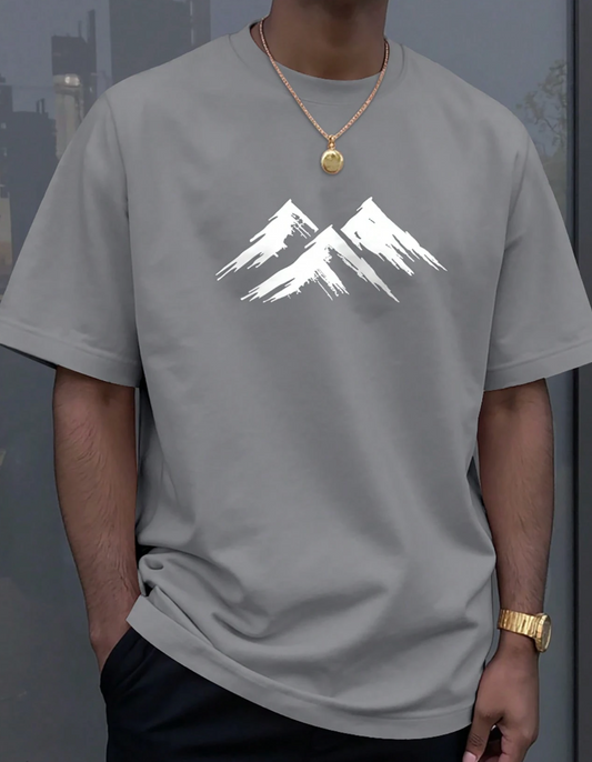 The Peak Minimalist Tee — Serene. Elemental. Unbound. Your Daily Escape.
