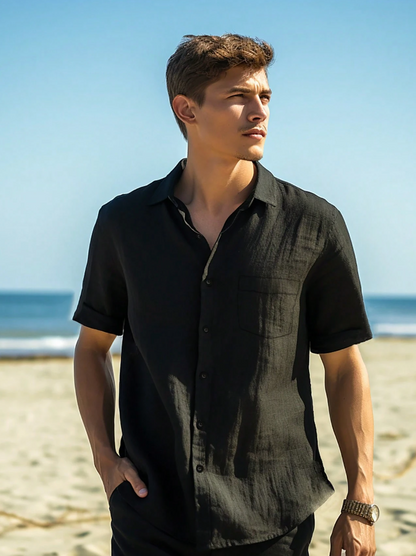 The Island Horizon Shirt — Vibrant. Fluid. Unbound. Your Passport to Paradise.